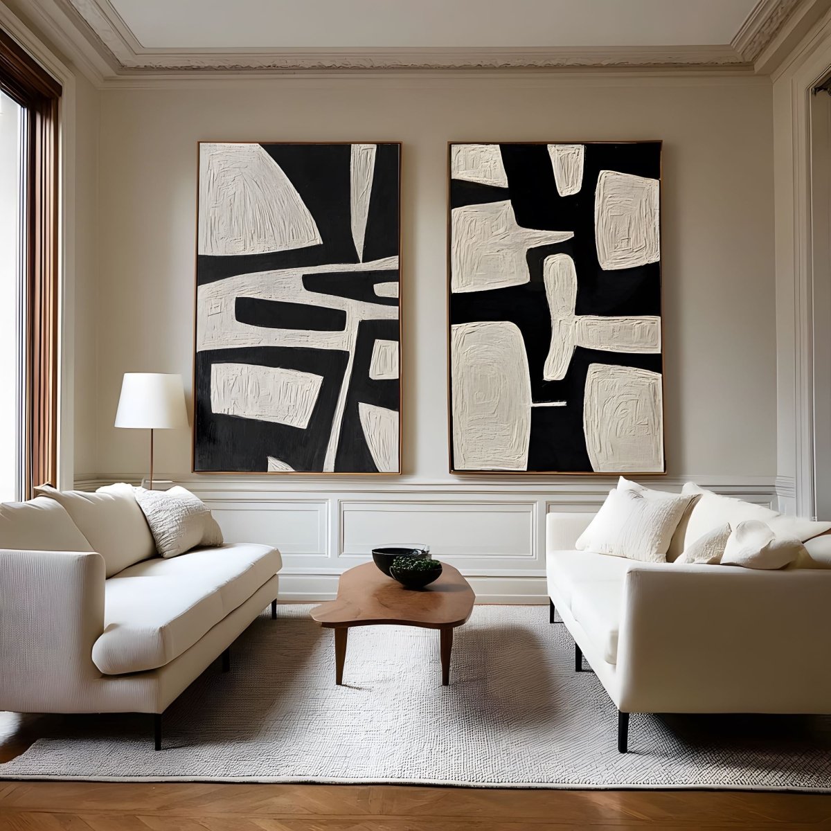 Abstract Painting Set Of 2 RAB424 - royalbrushart