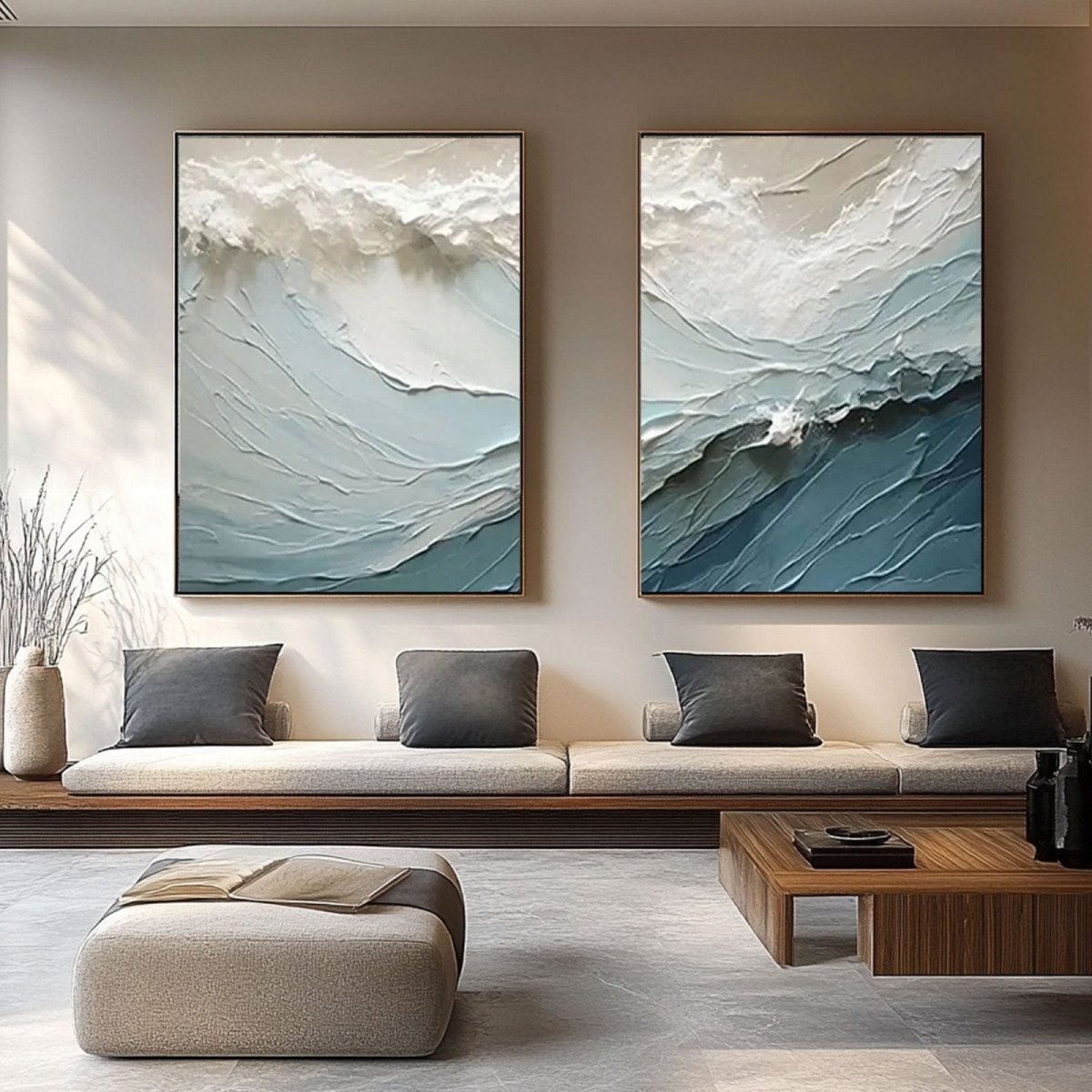 Abstract Painting Set Of 2 RAB648 - royalbrushart