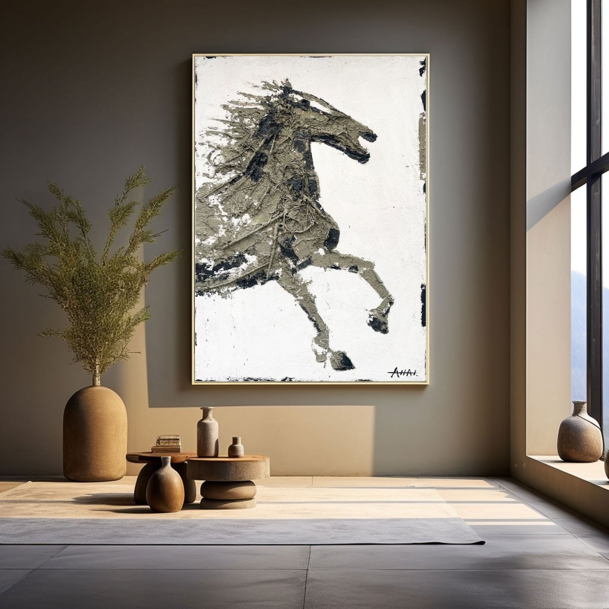 Abstract Horse Art RAB476 - royalbrushart