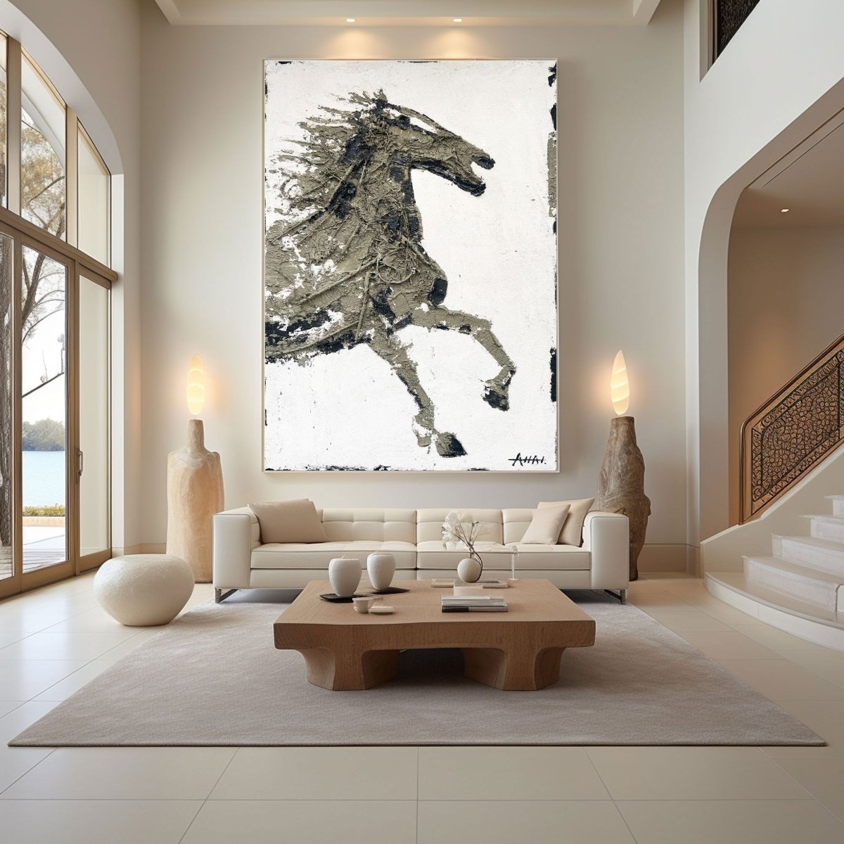 Abstract Horse Art RAB476 - royalbrushart