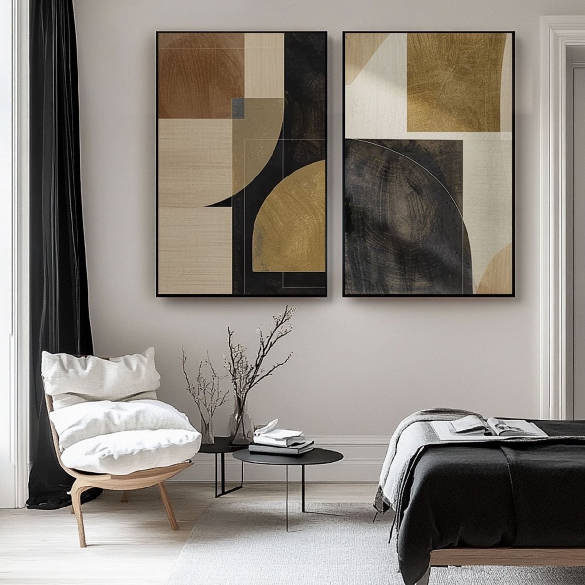 Abstract Painting Set Of 2 RAB235 - royalbrushart