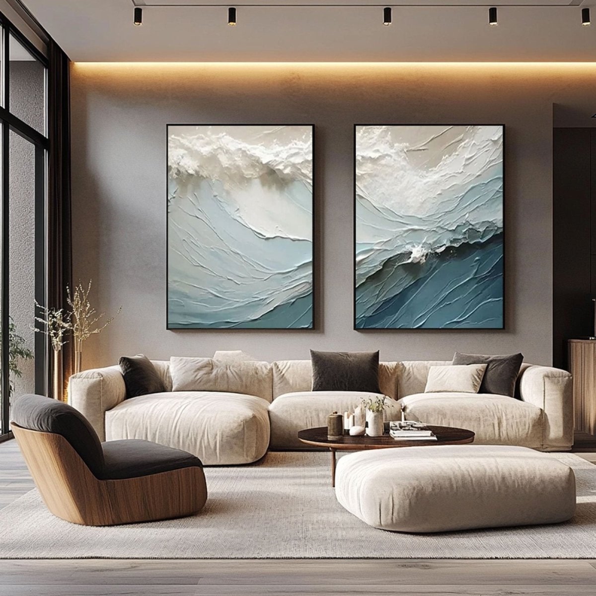 Abstract Painting Set Of 2 RAB648 - royalbrushart