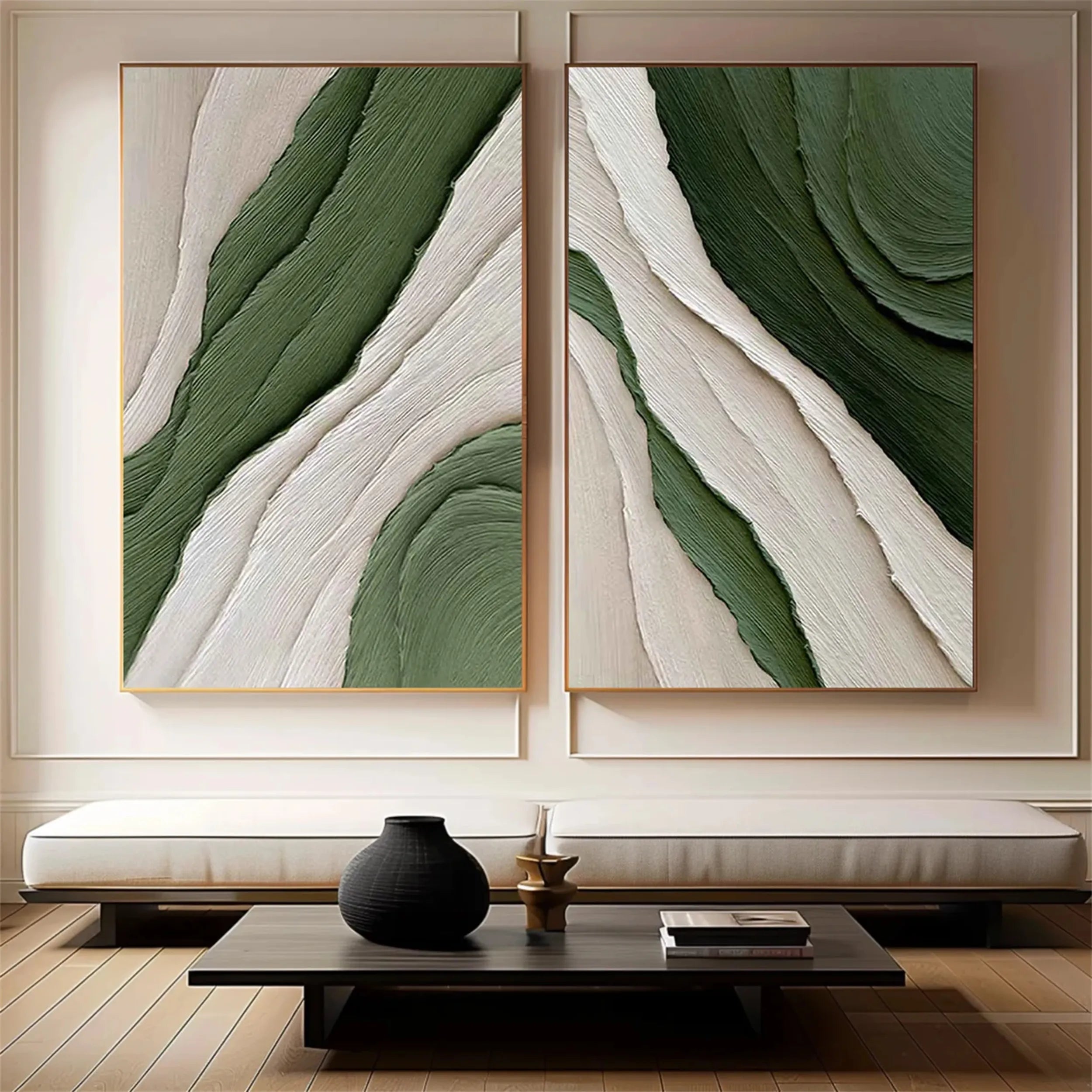 plaster art texture painting Set of 2 RAB030 - royalbrushart