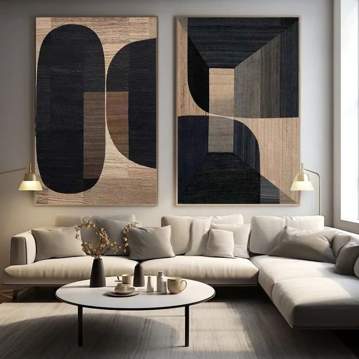 Abstract Painting Set Of 2 RAB644 - royalbrushart