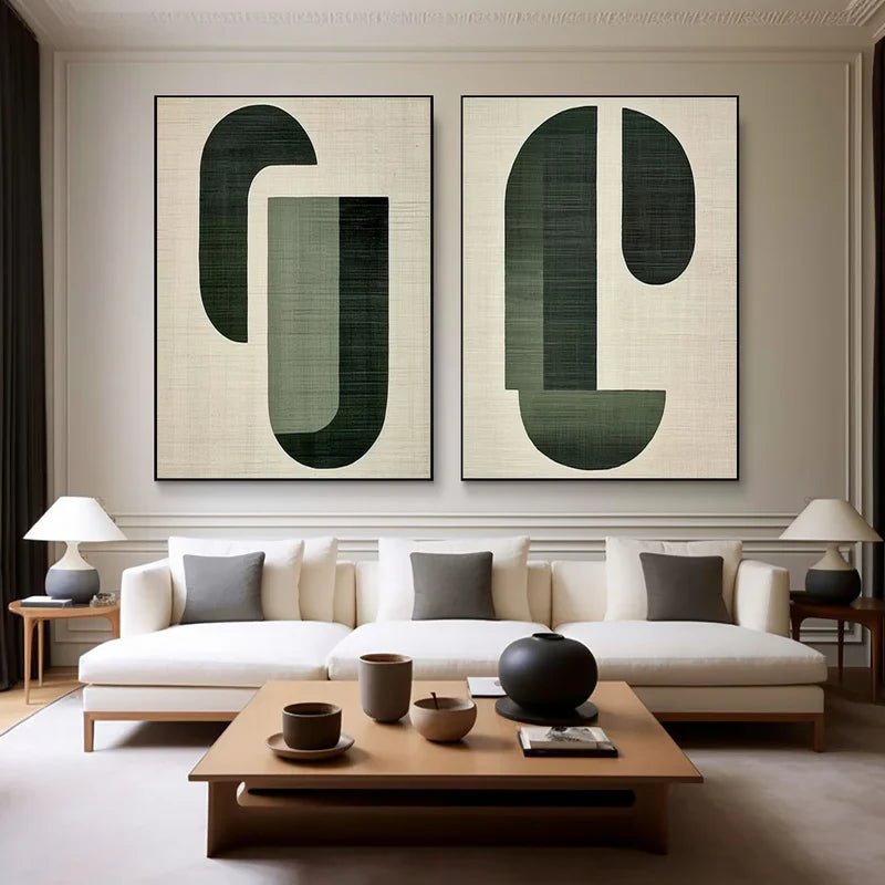 Abstract Painting Set Of 2 RAB734 - royalbrushart