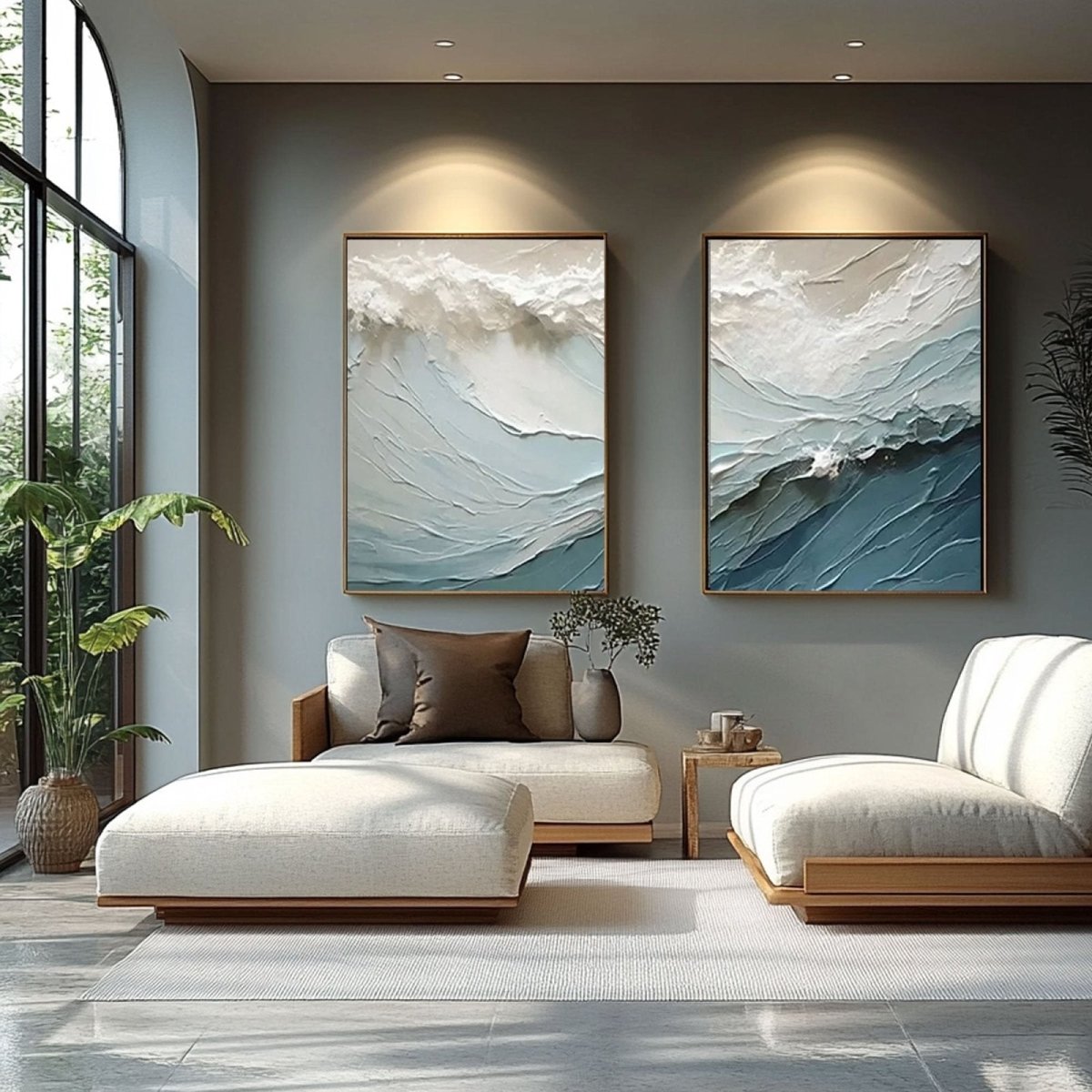 Abstract Painting Set Of 2 RAB648 - royalbrushart