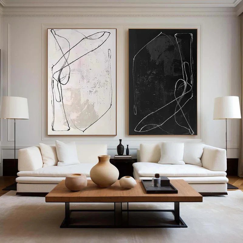 Abstract Painting Set Of 2 RAB735 - royalbrushart