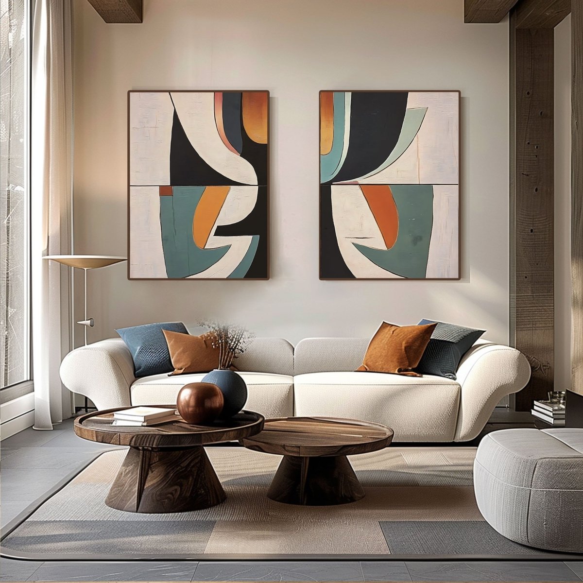 Abstract Painting Set Of 2 RAB692 - royalbrushart