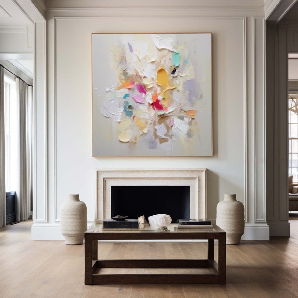 Abstract Colorful Minimalist Wall Art RAB092 - royalbrushart