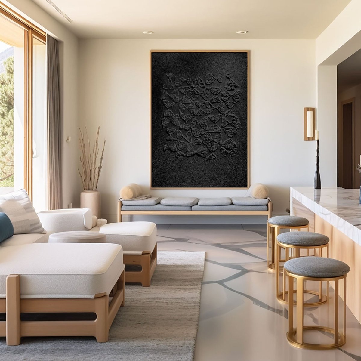 PLASTER ART ATEXTURE PAINTING HBV195 - royalbrushart
