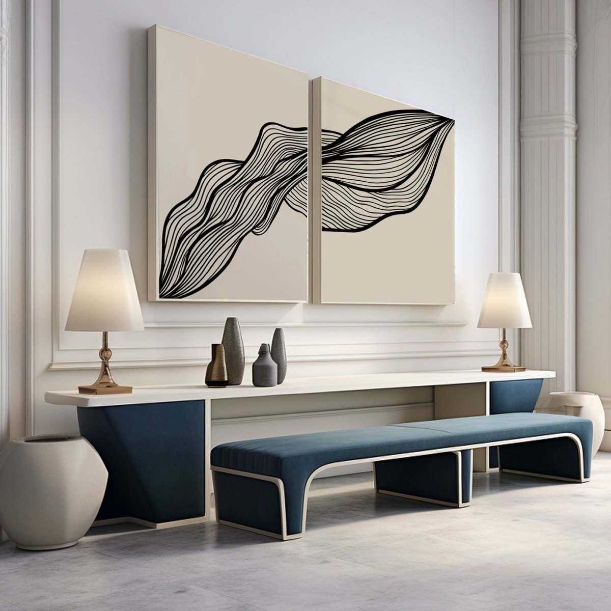 Abstract Painting Set of 2 RAB716 - royalbrushart