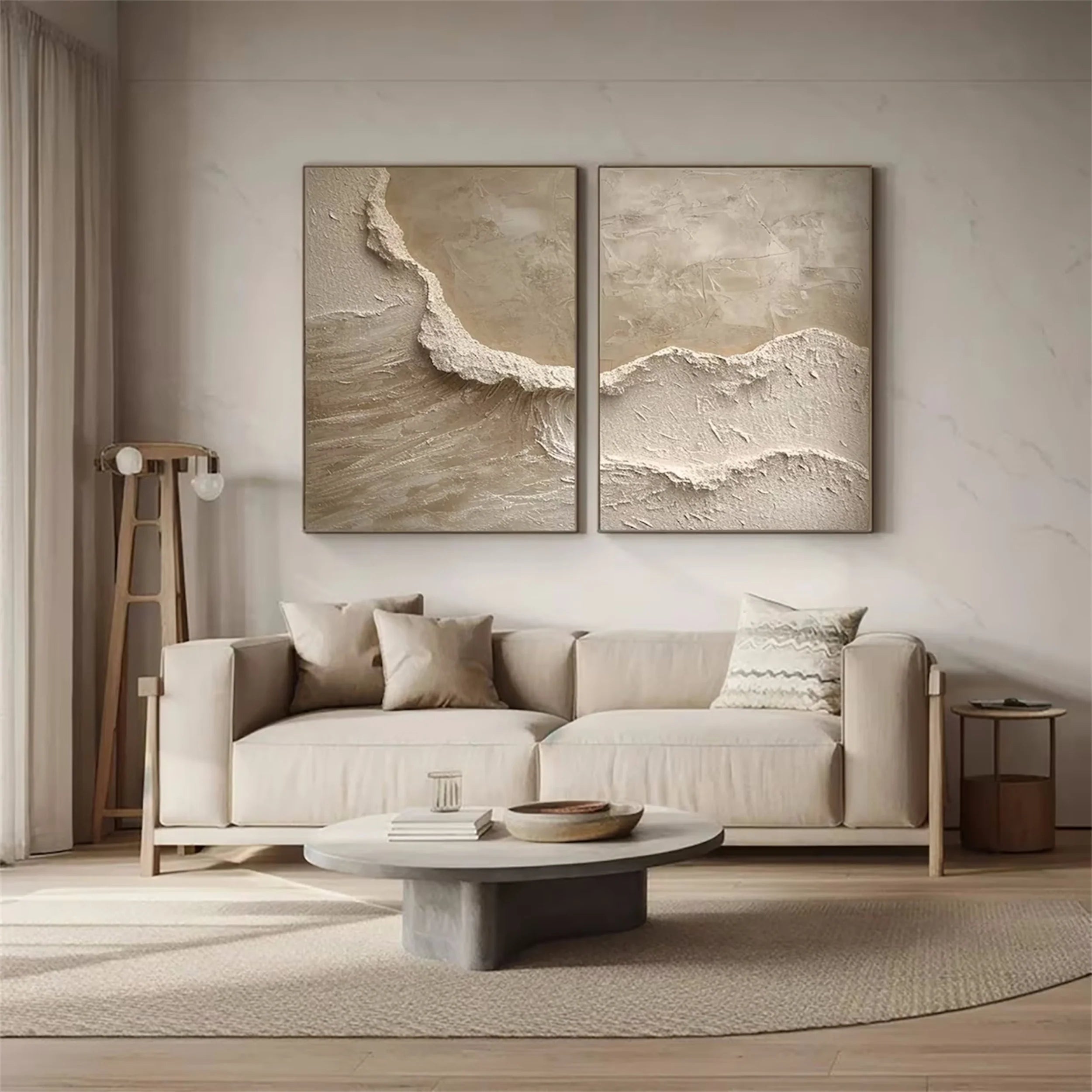 Plaster Art Texture Painting Set Of 2 RAB884 - royalbrushart