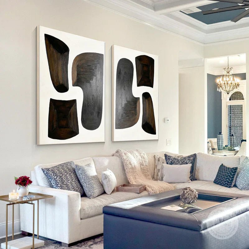 Abstract Painting Set Of 2 RAB710 - royalbrushart