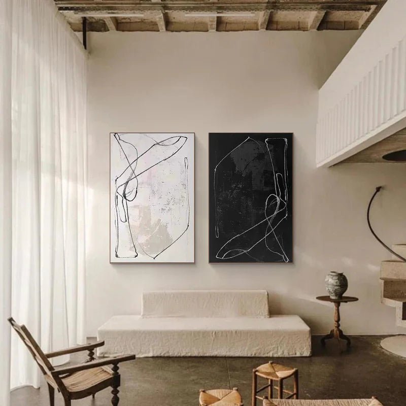 Abstract Painting Set Of 2 RAB735 - royalbrushart
