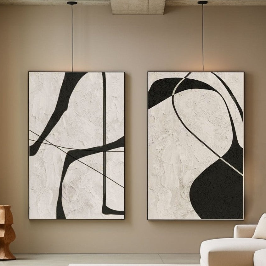 Contemporary Minimalist Art Set Of 2 RAB651 - royalbrushart