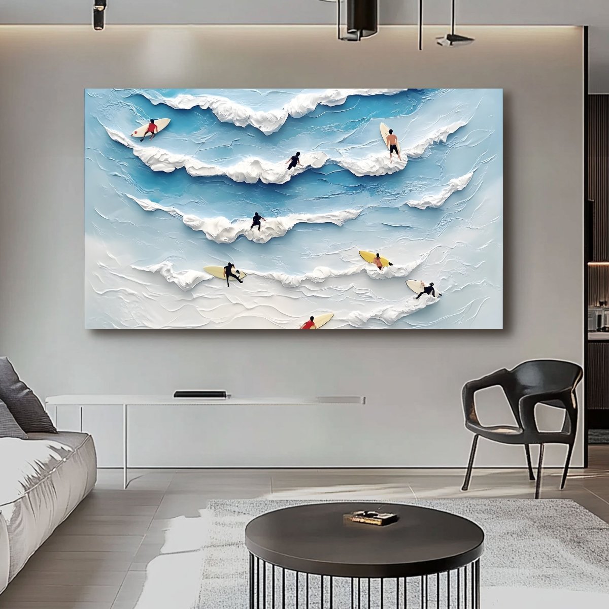 Textured Ocean Wall Painting RAB596 - royalbrushart