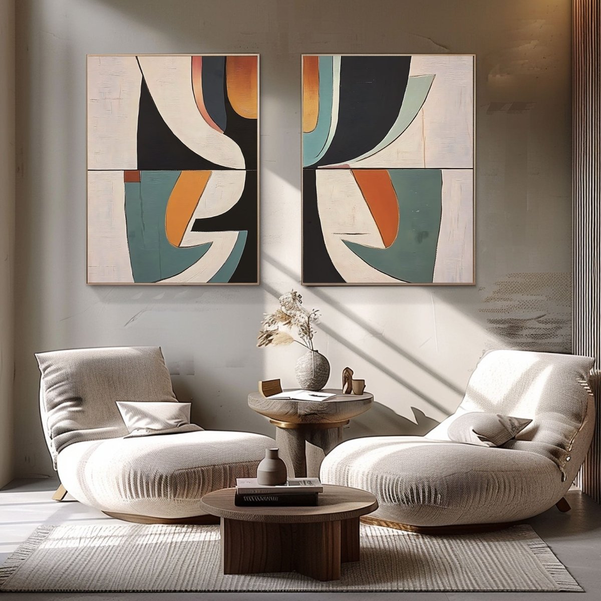 Abstract Painting Set Of 2 RAB692 - royalbrushart