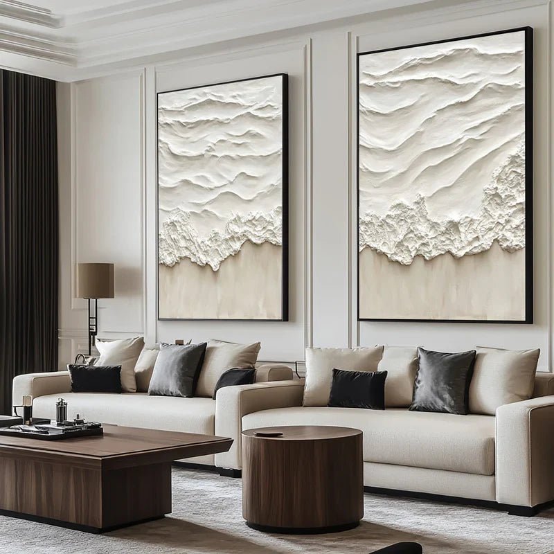 Plaster Art Texture Painting Set Of 2 RAB732 - royalbrushart