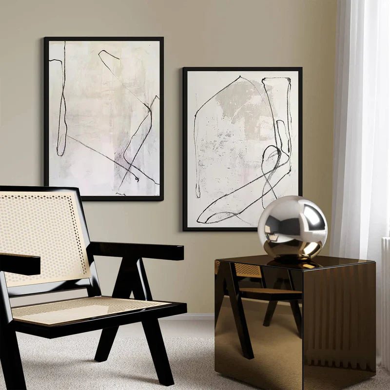 Contemporary Minimalist Art Set Of 2 RAB697 - royalbrushart