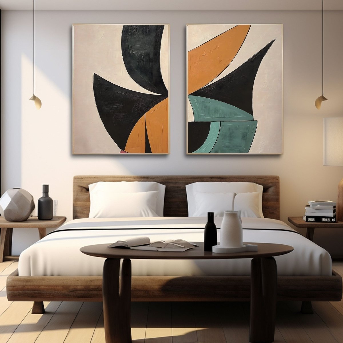 Abstract Painting Set Of 2 RAB691 - royalbrushart
