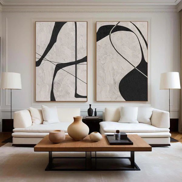 Contemporary Minimalist Art Set Of 2 RAB651 - royalbrushart