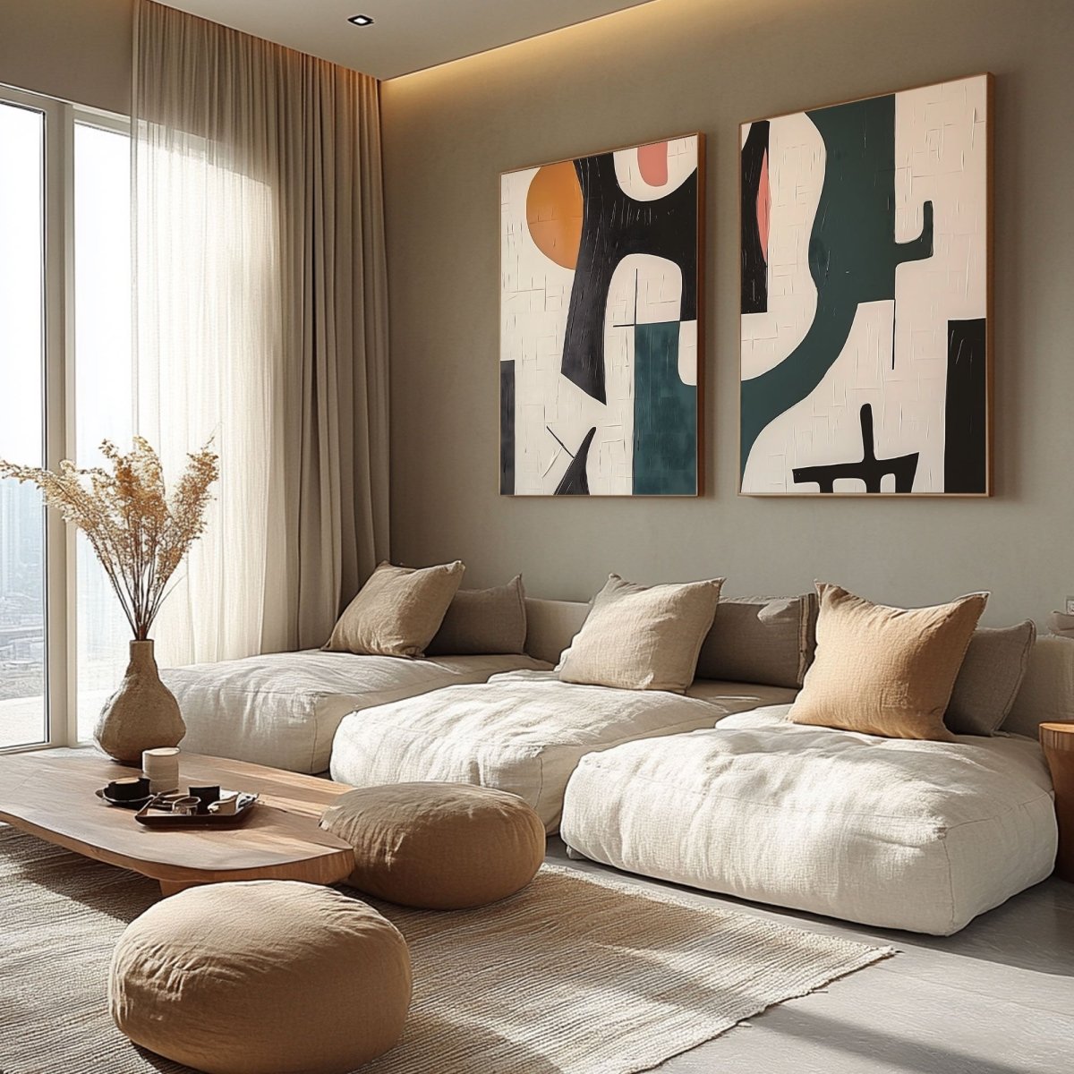 Abstract Painting Set Of 2 RAB695 - royalbrushart