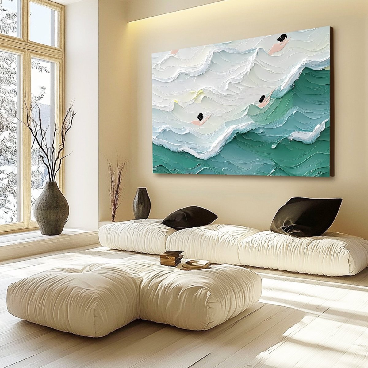 Textured Ocean Painting RAB590 - royalbrushart
