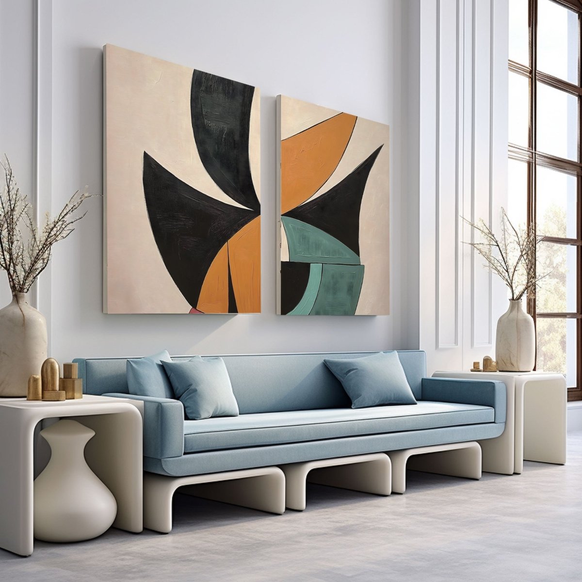 Abstract Painting Set Of 2 RAB691 - royalbrushart