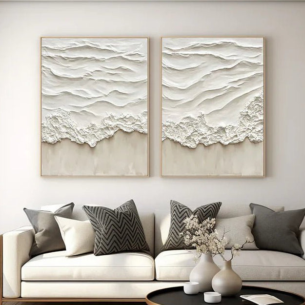 Plaster Art Texture Painting Set Of 2 RAB732 - royalbrushart