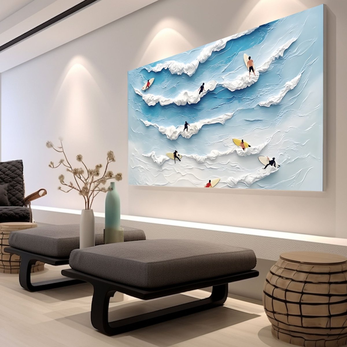 Textured Ocean Wall Painting RAB596 - royalbrushart