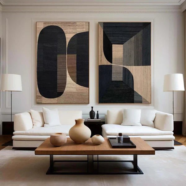 Abstract Painting Set Of 2 RAB644 - royalbrushart