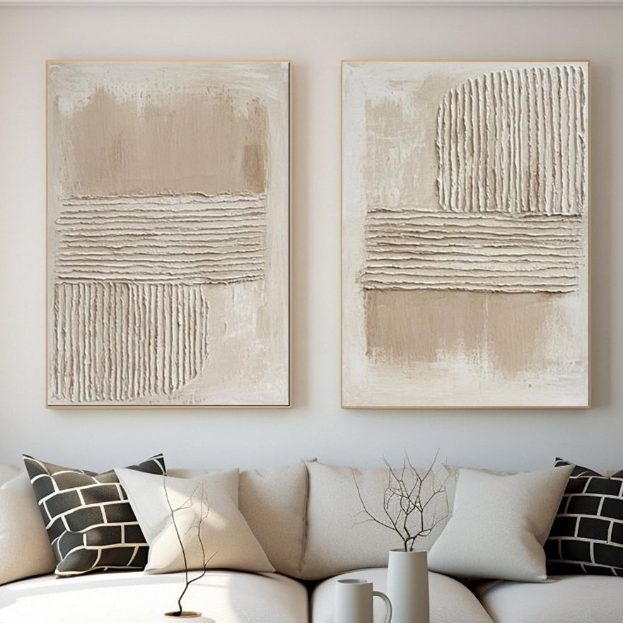 Plaster Art Texture Painting Set of 2 RAB049 - royalbrushart