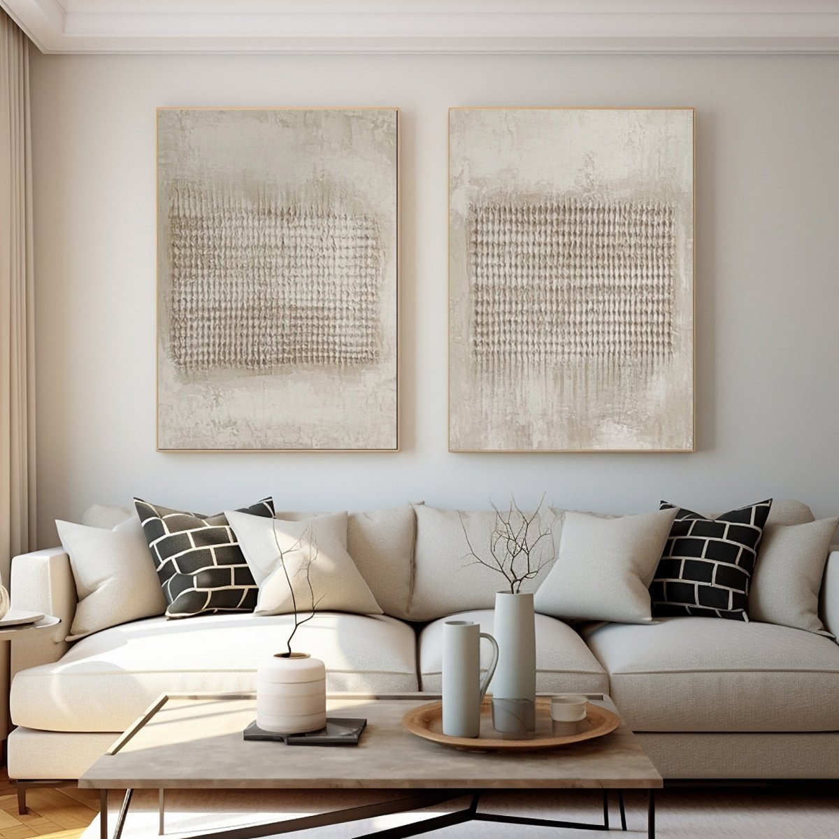 Abstract Painting Set of 2 RAB048 - royalbrushart