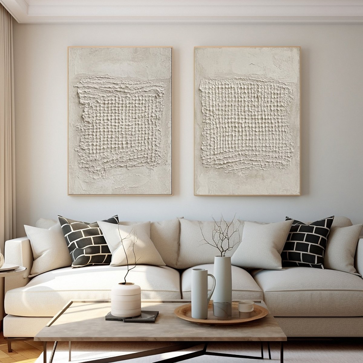 Abstract Painting Set Of 2 RAB046 - royalbrushart
