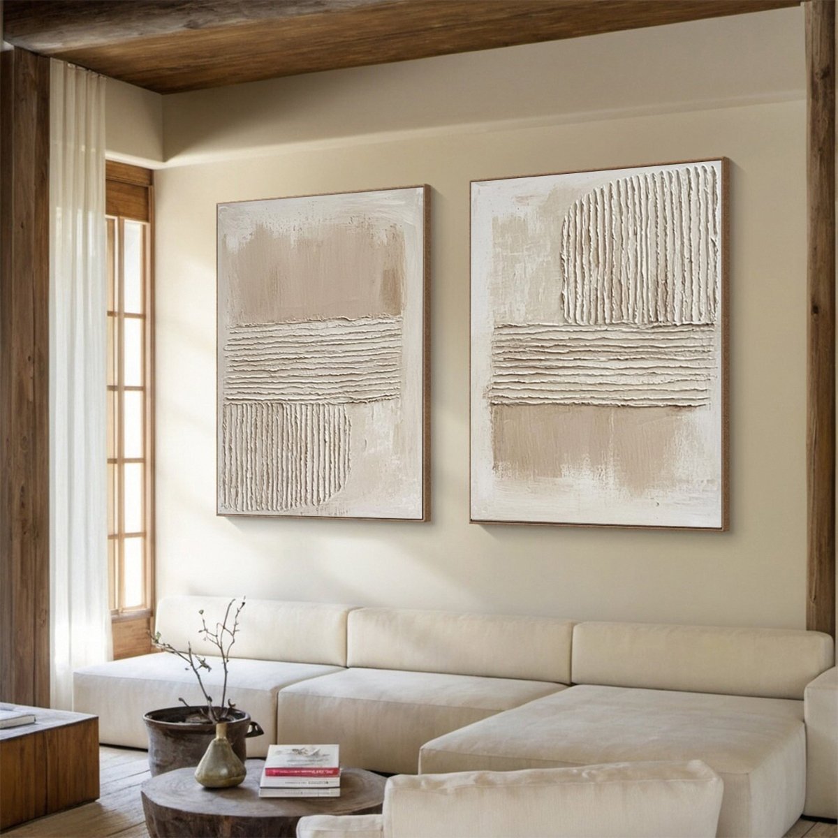 Plaster Art Texture Painting Set of 2 RAB049 - royalbrushart