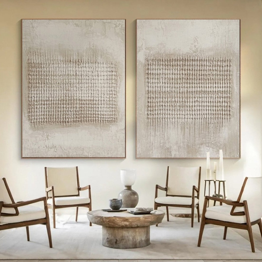 Abstract Painting Set of 2 RAB048 - royalbrushart