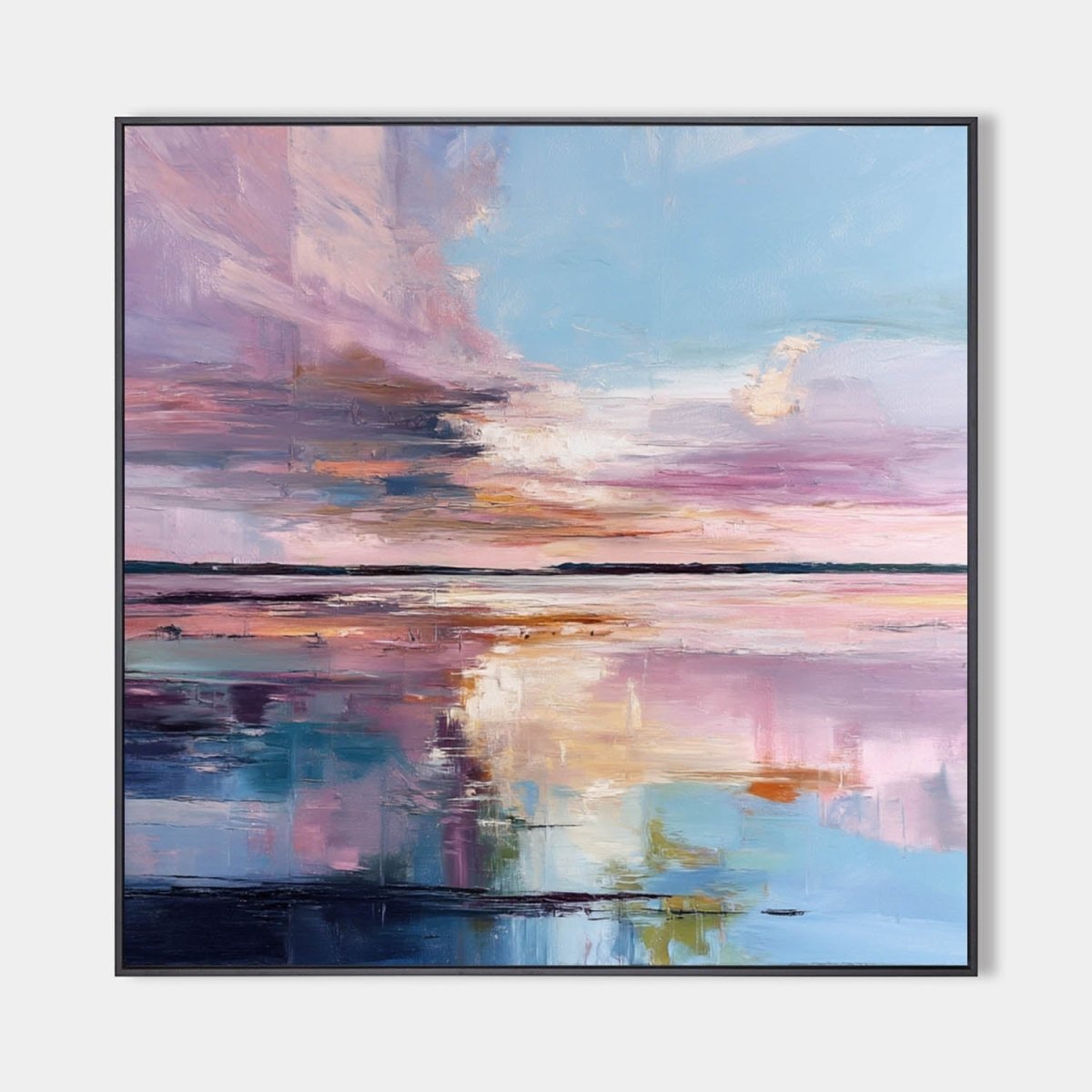 Modern Romantic Pink Tone Abstract Sky Painting RAB190 - royalbrushart