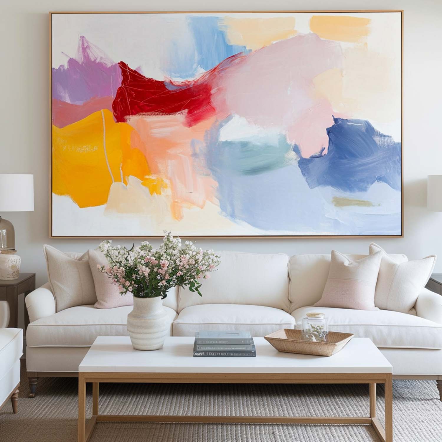 Colorful Abstract Brushstroke Art RAB191 - royalbrushart