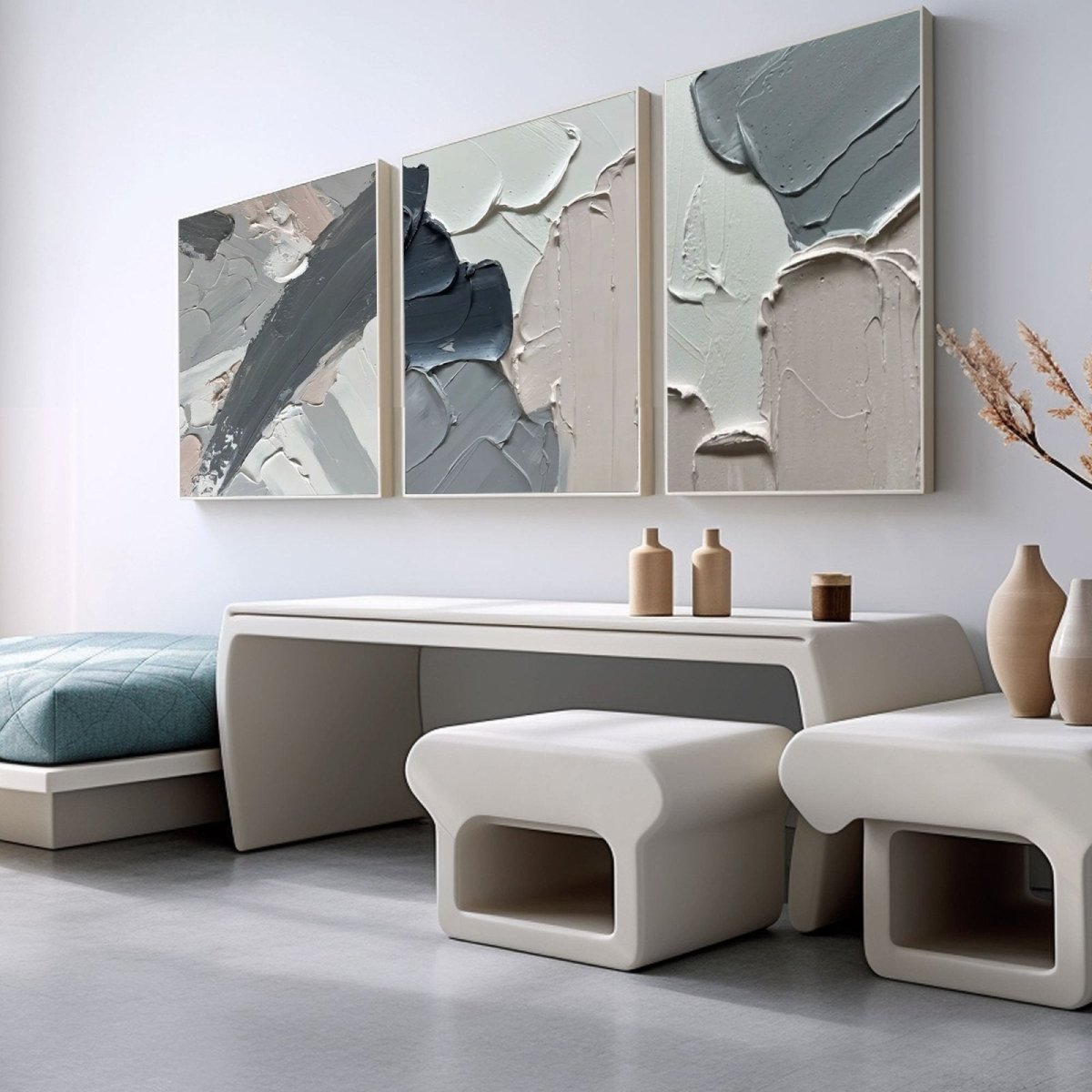 Contemporary Minimalist Art Set Of 3 RAB279 - royalbrushart