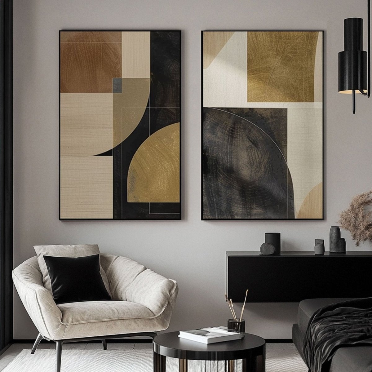Abstract Painting Set Of 2 RAB235 - royalbrushart