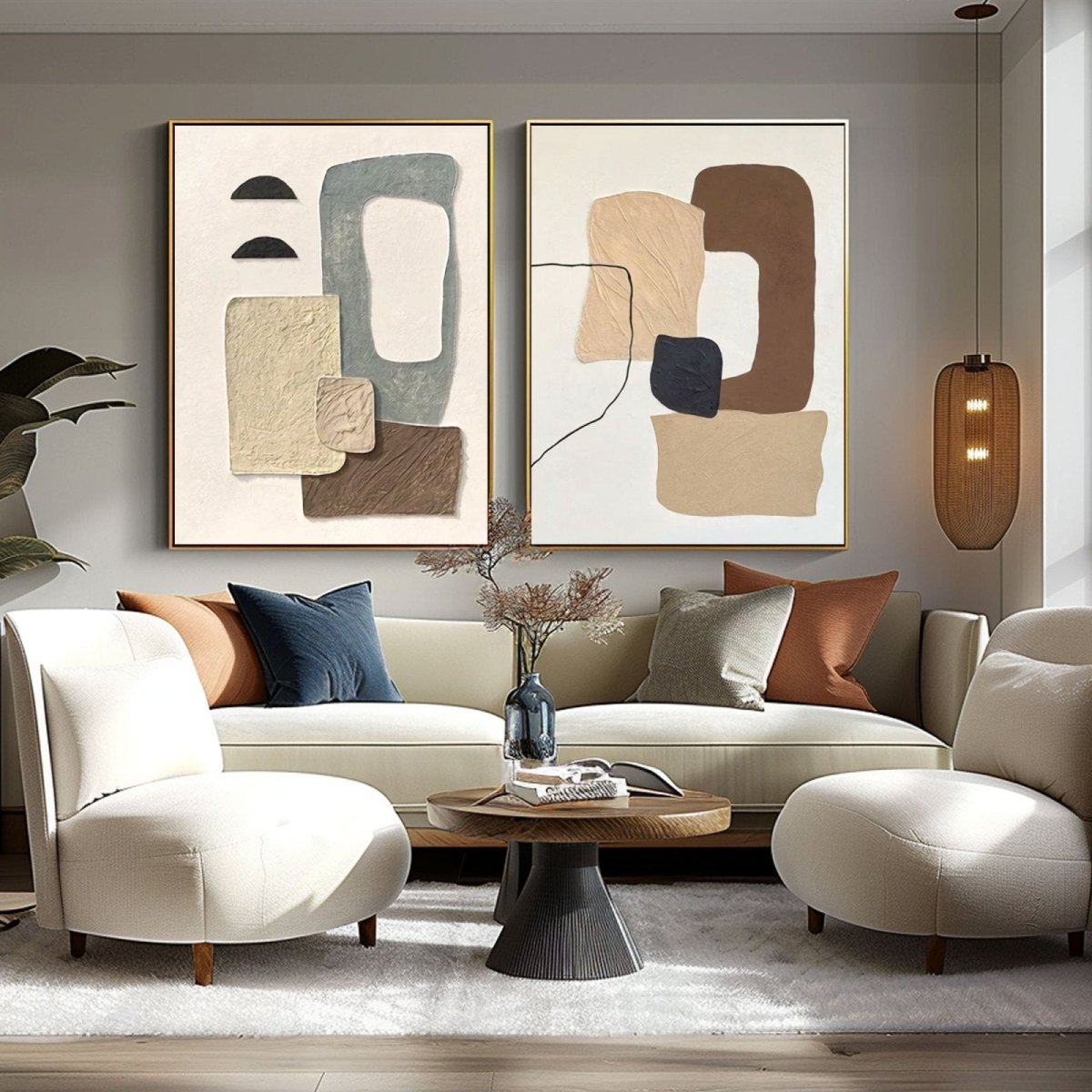 Abstract Painting Set Of 2 RAB280 - royalbrushart