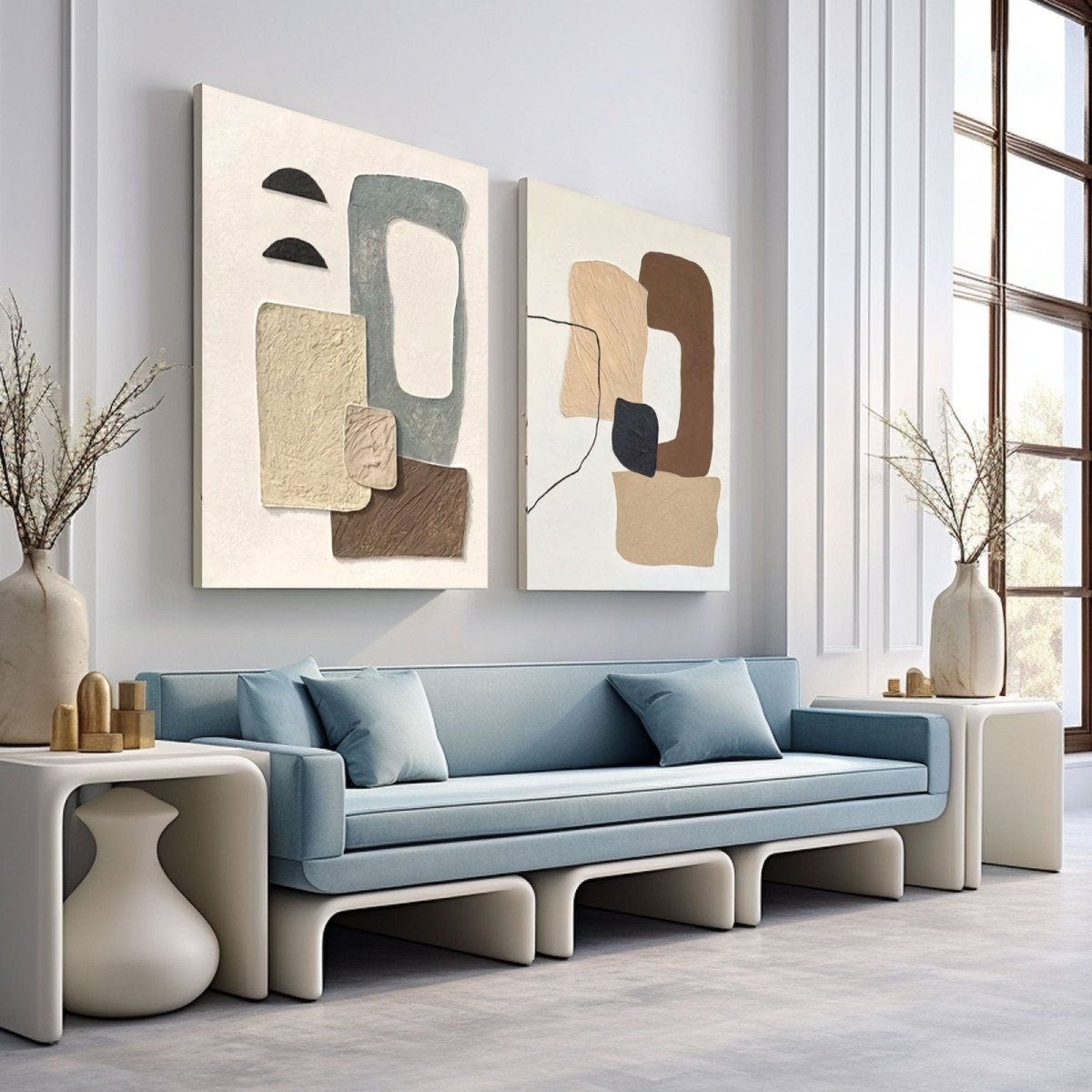 Abstract Painting Set Of 2 RAB280 - royalbrushart