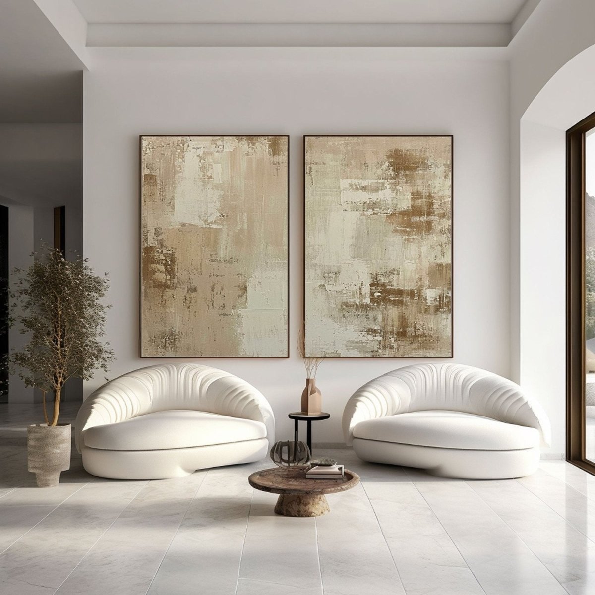 Abstract Painting Set of 2 RAB804 - royalbrushart