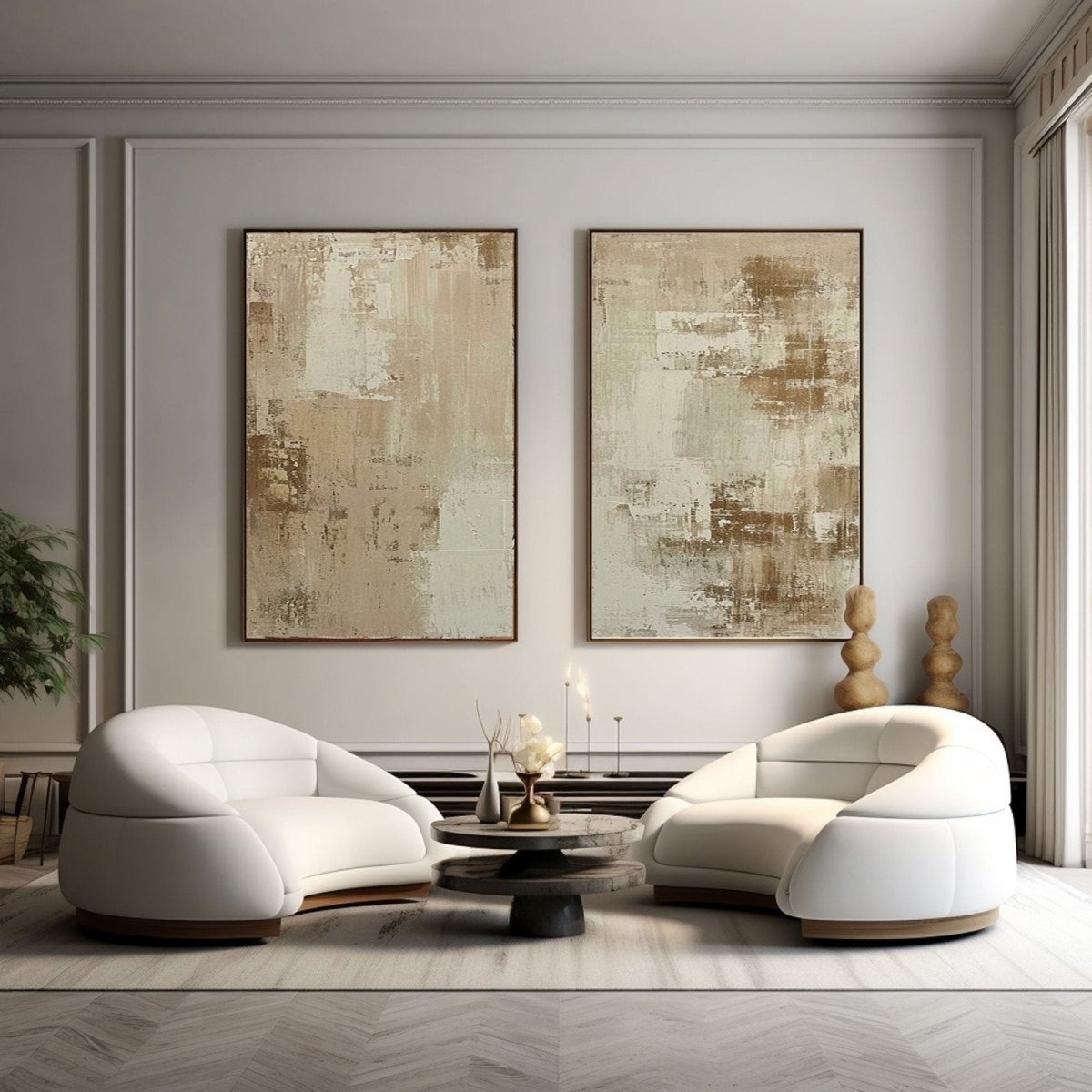 Abstract Painting Set of 2 RAB804 - royalbrushart