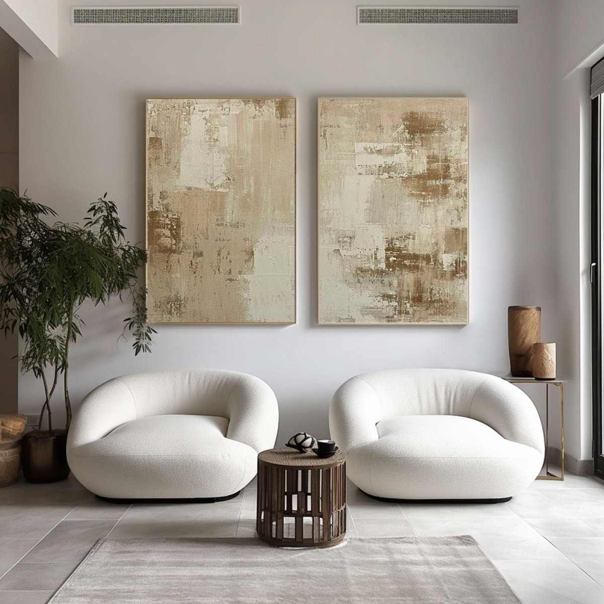 Abstract Painting Set of 2 RAB804 - royalbrushart