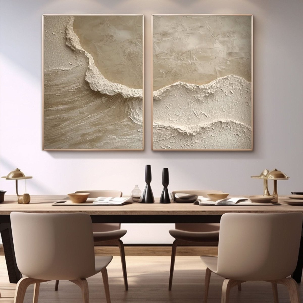 Plaster Art Texture Painting Set Of 2 RAB884 - royalbrushart