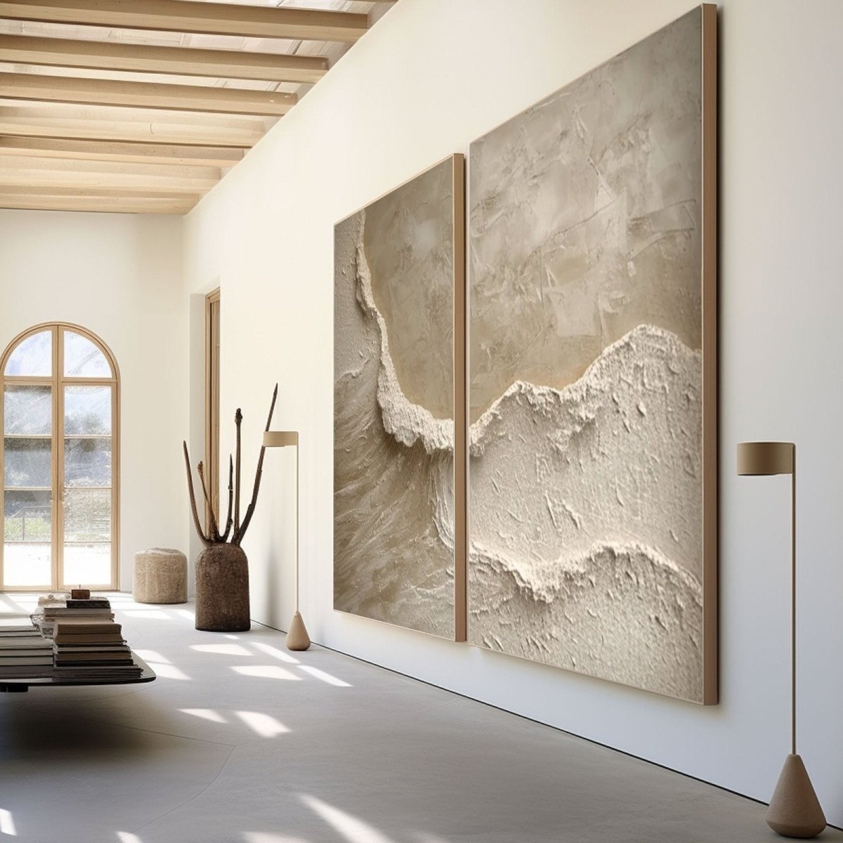Plaster Art Texture Painting Set Of 2 RAB884 - royalbrushart