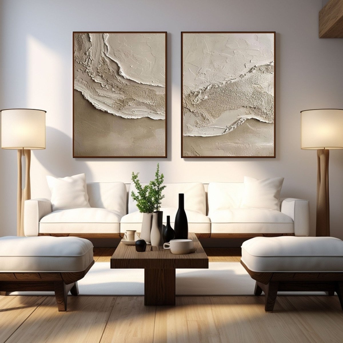 Abstract Painting Set Of 2 RAB287 - royalbrushart