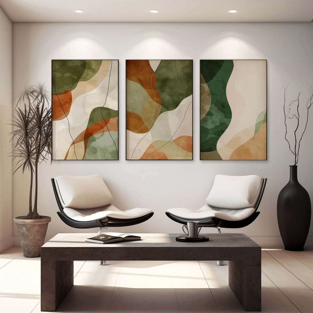 Abstract Painting SET OF 3 RAB965 - royalbrushart
