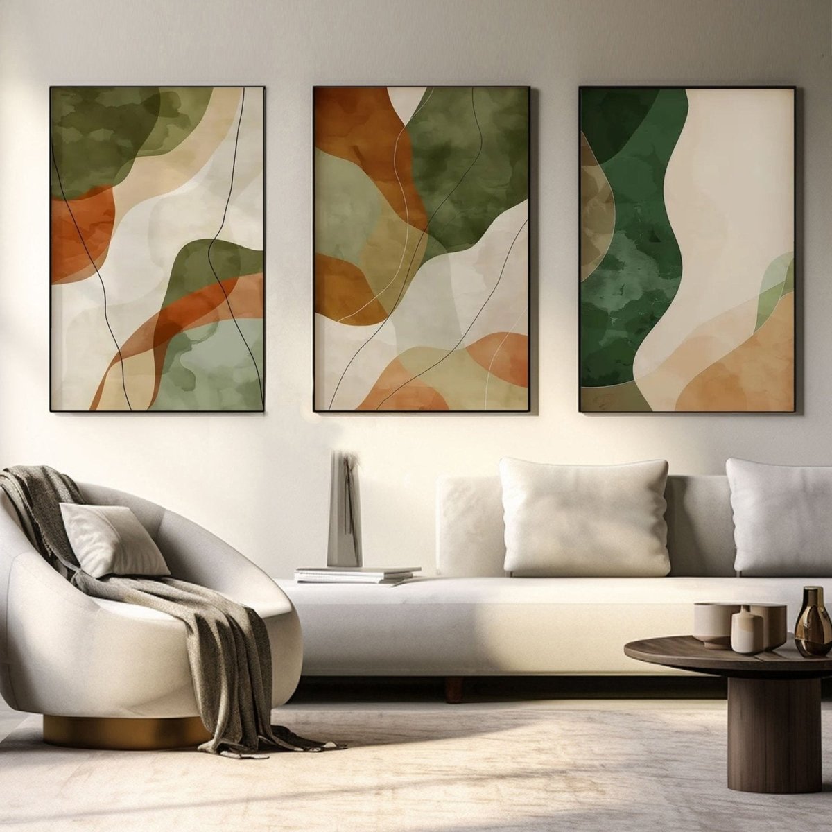 Abstract Painting SET OF 3 RAB965 - royalbrushart
